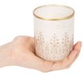 Portacandele in vetro con motivo floreale, Ø8cm H9cm, 2 pezzi | Floristik24.it