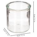 Portacandele votivo rotondi in vetro trasparente, 8 cm, 3 pezzi | Floristik24.it