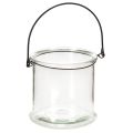 Floristik24 Lanterna in vetro da appendere Ø12cm H12.5cm 2 pezzi