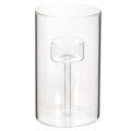 Floristik24 Portacandele in vetro con inserto per candele a colonna 15 cm, 2 pezzi