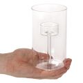 Portacandele in vetro con inserto per candele a colonna 15 cm, 2 pezzi | Floristik24.it