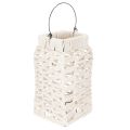 Floristik24 Lanterna da appendere, decorazione estiva, in macramè, altezza 35,5 cm, larghezza 19 cm
