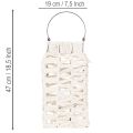 Lanterna da appendere, decorazione estiva, in macramè, altezza 35,5 cm, larghezza 19 cm | Floristik24.it