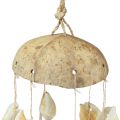 Floristik24 Campanella a vento decorazione marittima con cocco naturale Ø12,5 cm 48 cm