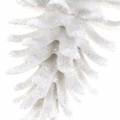 Floristik24 Ornamenti per alberi di Natale coni glitter bianchi 9 cm x 4,5 cm 6 pezzi
