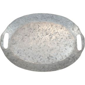 Floristik24 Vassoio decorativo vassoio ovale in metallo vassoio in zinco 47×34×3 cm