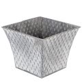 Floristik24 Vaso in zinco con motivo a rombi, altezza 15 cm