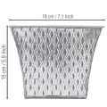 Vaso in zinco con motivo a rombi, altezza 15 cm | Floristik24.it