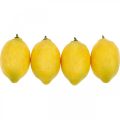Floristik24 Frutta artificiale, limone, frutta decorativa L8,5 cm Ø5 cm 4 pezzi