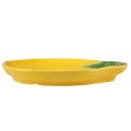 Floristik24 Piatto decorativo Lemon piatto in ceramica giallo limone 20×16 cm