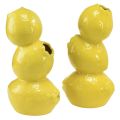 Floristik24 Vaso limone vaso porta fiori giallo decoro estivo in ceramica H20cm