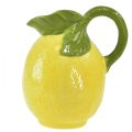 Floristik24 Vaso limone brocca decorativa in ceramica giallo limone H18,5 cm