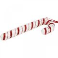 Floristik24 Bastoncino di zucchero decorativo natalizio a strisce bianche rosse H34cm
