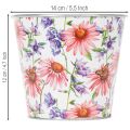 Vaso da fiori, decorazione primaverile, fioriera, in metallo, Ø14cm H12.5cm | Floristik24.it
