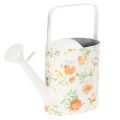 Floristik24 Annaffiatoio decorativo vintage in metallo con motivo a rose, decorazione estiva per il giardino, annaffiatoio nostalgico, H31,5 cm