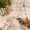 Orsetto con nastro regalo, cappello di Babbo Natale e regali 40mm 15m | Floristik24.it