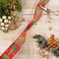 Nastro regalo per albero di Natale con stelle, 40 mm, 15 m | Floristik24.it