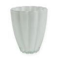 Floristik24 Vaso in vetro &quot;Bloom&quot; bianco Ø14cm H17cm