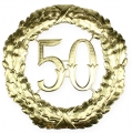 Floristik24 Numero anniversario 50 in oro Ø40cm