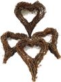 Floristik24 Ghirlanda di rami a forma di cuore 20x25cm 4 pezzi. natura