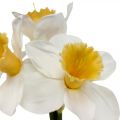 Floristik24 Narciso artificiale Fiori di seta Narciso bianco 40 cm 3 pezzi
