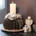 Decorazione da tavola in carta a nido d'ape a forma di zucca, pieghevole, rotonda, 34 cm, 2 pezzi | Floristik24.it