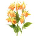 Floristik24 Fiore artificiale Gloriosa arancione con steli lunghi per vasi, 80 cm, 3 pezzi
