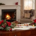 Albero di Natale a LED, alimentato a batteria, decorazione da tavolo per interni, 47 cm | Floristik24.it