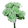 Floristik24 Mini rose in schiuma Ø2,5cm verde 72 pezzi