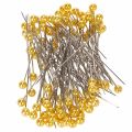 Floristik24 Aghi con testa di perla Ø6mm 65mm oro