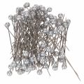 Floristik24 Spilli con testa di madreperla Ø6mm 65mm argento