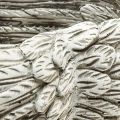 Pianta cuore piume pietra colata cuore grigio bianco 13×12×6 cm 2pz | Floristik24.it