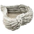 Pianta cuore piume pietra colata cuore grigio bianco 13×12×6 cm 2pz | Floristik24.it