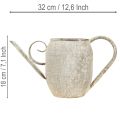 Vaso/annaffiatoio vintage in metallo, decorazione da giardino antica, 32x10,5x18 cm | Floristik24.it