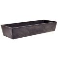 Floristik24 Versatile vaso rettangolare in plastica grigia, 37 cm, ideale per il giardinaggio in interni ed esterni.