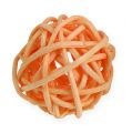 Floristik24 Rattanball arancione, albicocca, sbiancato 72 pezzi