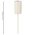 Portacandele in metallo su bastone, beige, H11cm, 4 pezzi | Floristik24.it