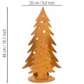 Lanterna per albero di Natale, decorazione in metallo con finitura rustica, Natale H46cm L25.5cm | Floristik24.it
