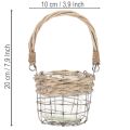 Portacandele, vetro, metallo, salice, Ø10,5 cm, 3 pezzi | Floristik24.it